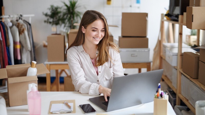 woman on laptop