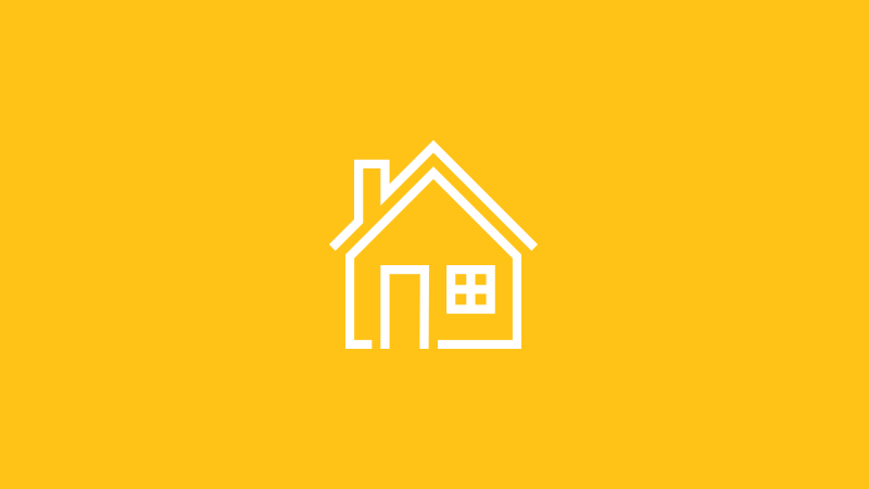 house icon on yellow background
