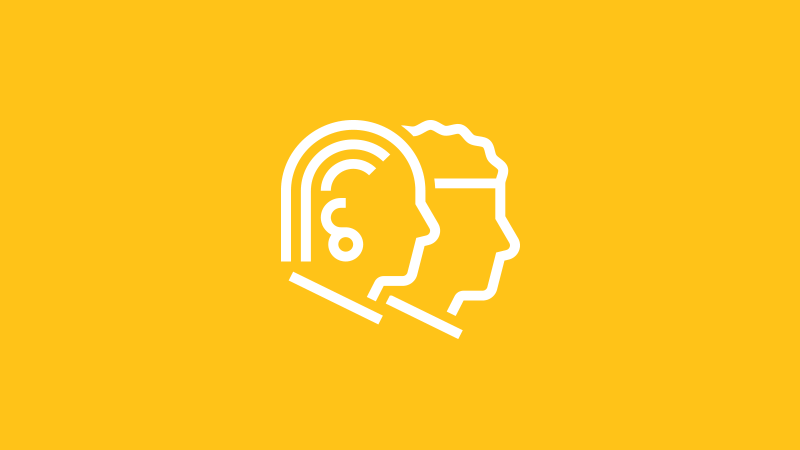 people icon on yellow background