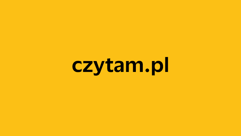yellow square with company website name of czytam.pl