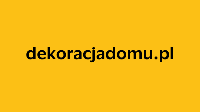 yellow square with company website name of dekoracjadomu.pl