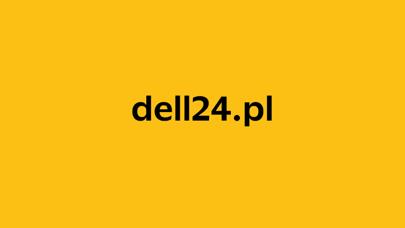 yellow square with company website name of dell24.pl