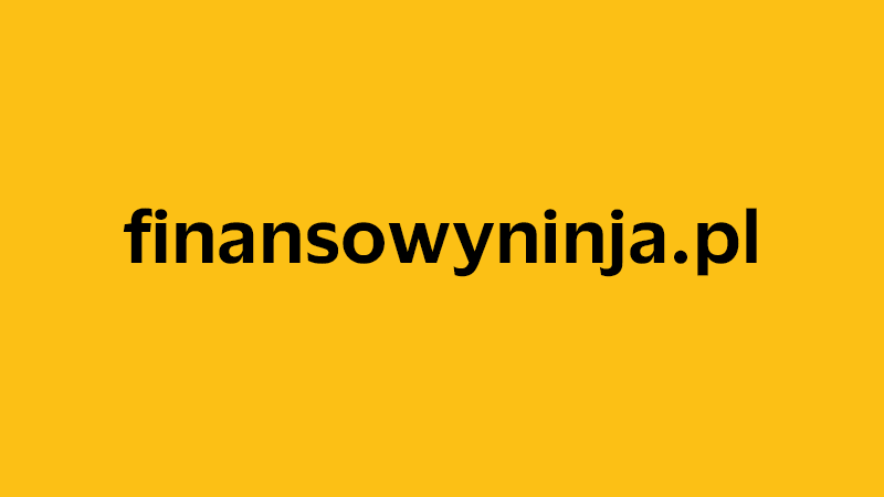yellow square with company website name of finansowyninja.pl