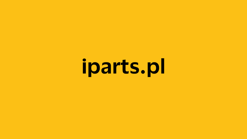 yellow square with company website name of iparts.pl