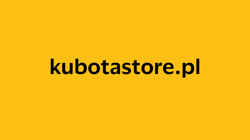 yellow square with company website name of kubotastore.pl