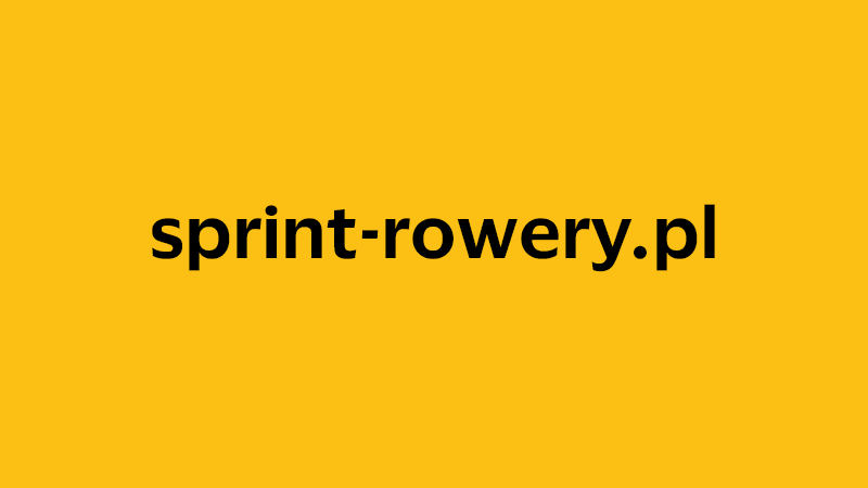 yellow square with company website name of sprint-rowery.pl